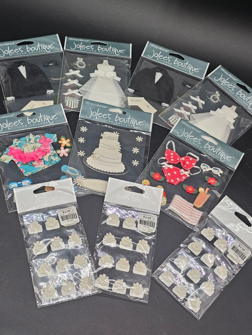 Jolee's Boutique White Wedding and Party Embellishments - Assorted White Accents